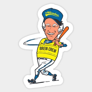 Mr Baseball ))(( Barrel Bob Uecker Baseball Fan Sticker